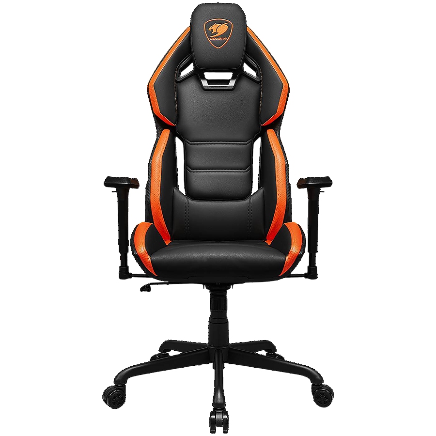 COUGAR Hotrod, Gaming Chair, High Density MoldShaping Foam, Hyper-Dura leatherette, Multi-zone backrest design, Up & Down Adjustment Lumbar Pillow, 3D Armrests, 5-Star Steel Base, Silent Casters, Weight Support - 136 kg