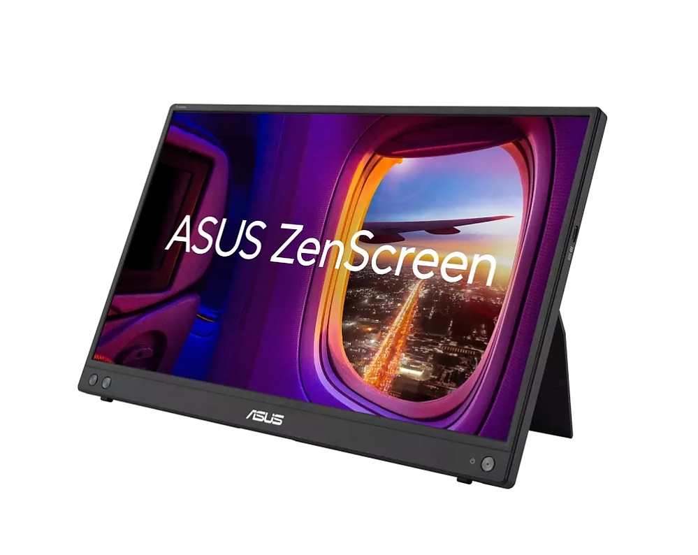 Asus ZenScreen MB16AHV Portable Monitor- 16 '', Full HD (1920x1080), IPS, 250cd/m2,HDMI, USB Type-C, Blue Light Filter, Anti-glare surface, Antibacterial treatment, Dark Gray