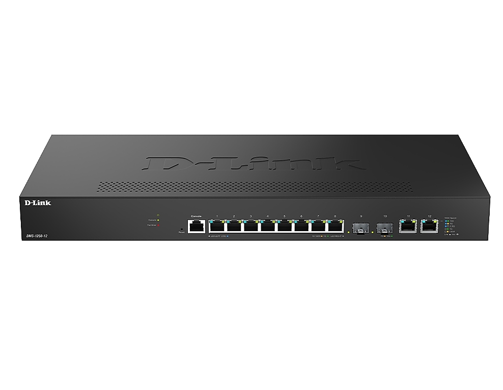 D-Link 8-Port 2.5Gbps + 2-Port 10Gbps + 2-Port 10G SFP+ Smart Managed Switch