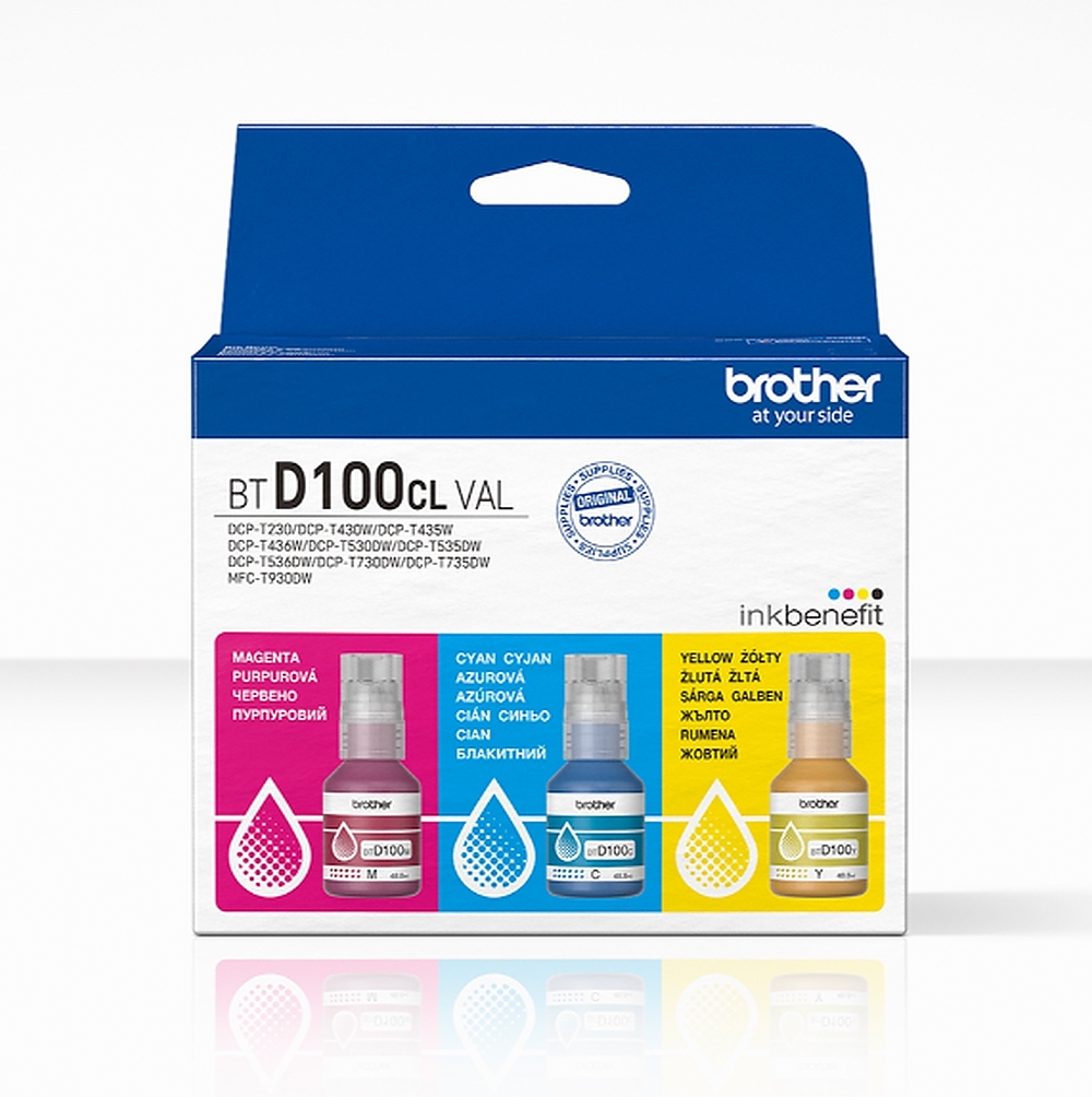 Brother BTD100CLVAL Brother Coloured Multipack Ink Bottles