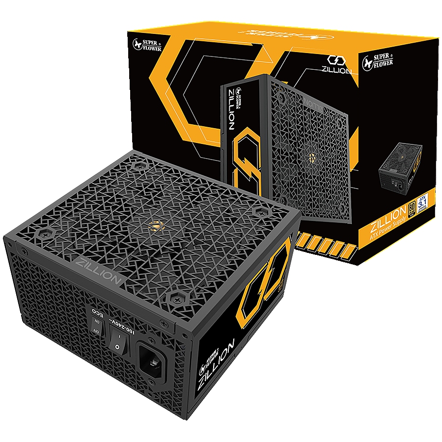 Super Flower Zillion FG Gold 1250W ATX 3.1, 80 Plus Gold, Fully Modular, Flat Black Cables, 120mm Fan, 140mmx150mmx86mm, 5 Year Warranty