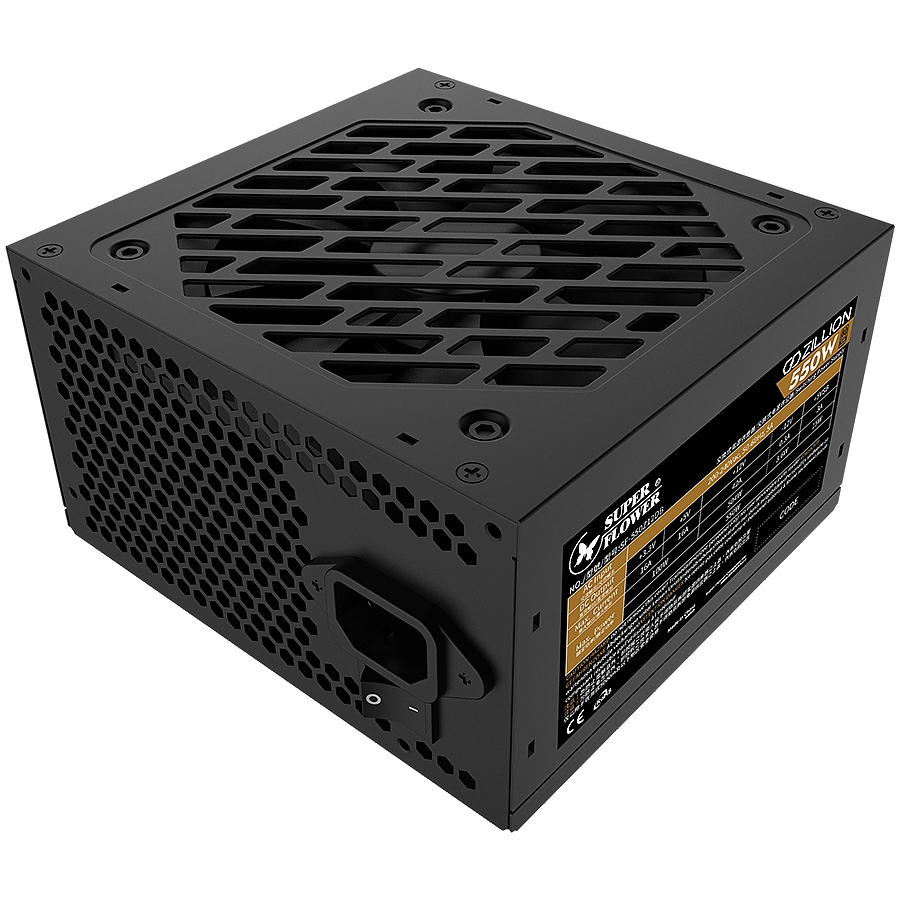 Super Flower Zillion DB Bronze 550W ATX 2.4, 80 Plus Bronze, Flat Black Cables, 120mm Fan, 140mmx150mmx86mm, 3 Year Warranty