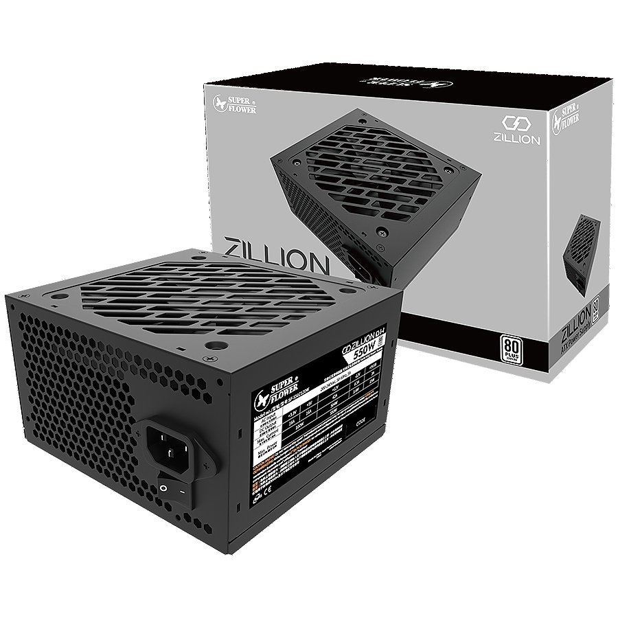 Super Flower Zillion DW White 550W ATX 2.4, 80 Plus White, Flat Black Cables, 120mm Fan, 140mmx150mmx86mm, 2 Year Warranty