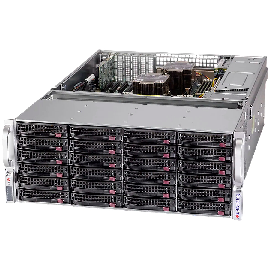 Supermicro assembled server based on SYS-640P-E1CR36H, 2x ICX 4310 CPU, 4x 16GB DDR4-3200, 6x HDD, 3.5",SATA, 20TB, 7.2K,512E,Enterpris, 2x SSD 2.5" SATA 960GB, AOC-S25G-M2S-O, AOM-TPM-9670V-O