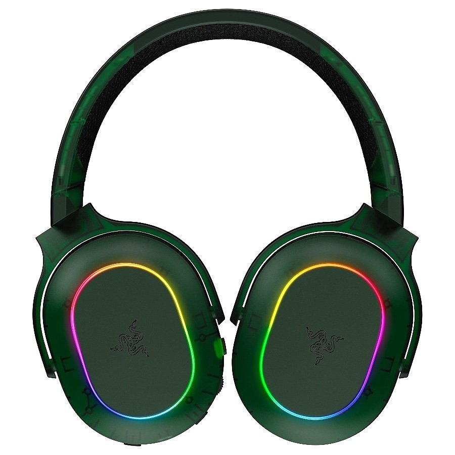 Razer Barracuda X Chroma Phantom Green Edition, Gaming Headset, Black, Oval Ear Cushions, 2.4 GHz Wireless / Bluetooth, Breathable Fabric with Memory Foam Cushions, Detachable Razer HyperClear Cardioid Mic, 7.1 Surround sound