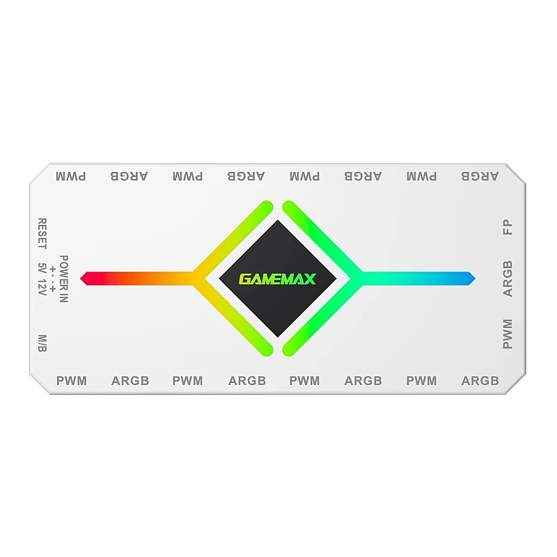 Gamemax разклонител за вентилатори Fan Hub - V4.0 PWM ARGB Hub + Controller White