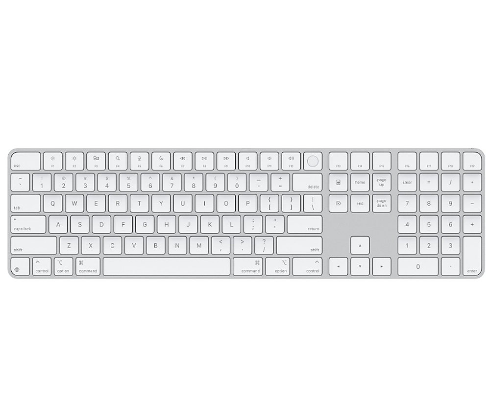 Apple Magic Keyboard (2024) w Touch ID and Numeric Keypad - Bulgarian - White Keys