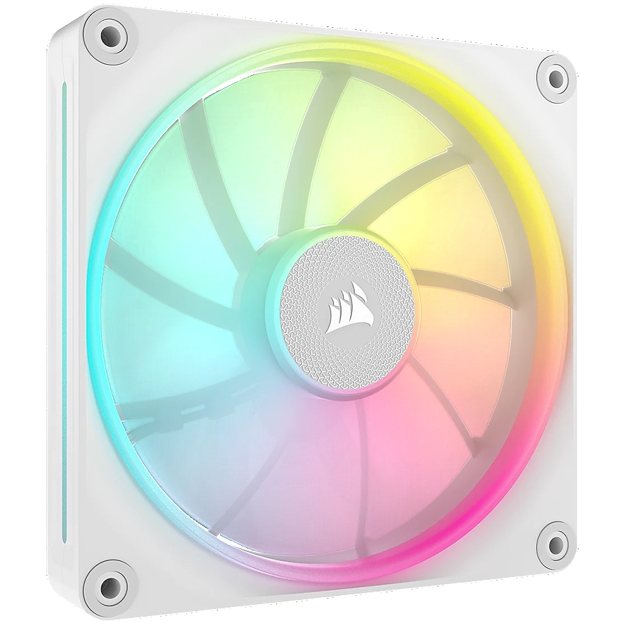 Corsair LX RGB Series, iCUE LINK LX140 RGB White, 140mm RGB Fan, Single Fan