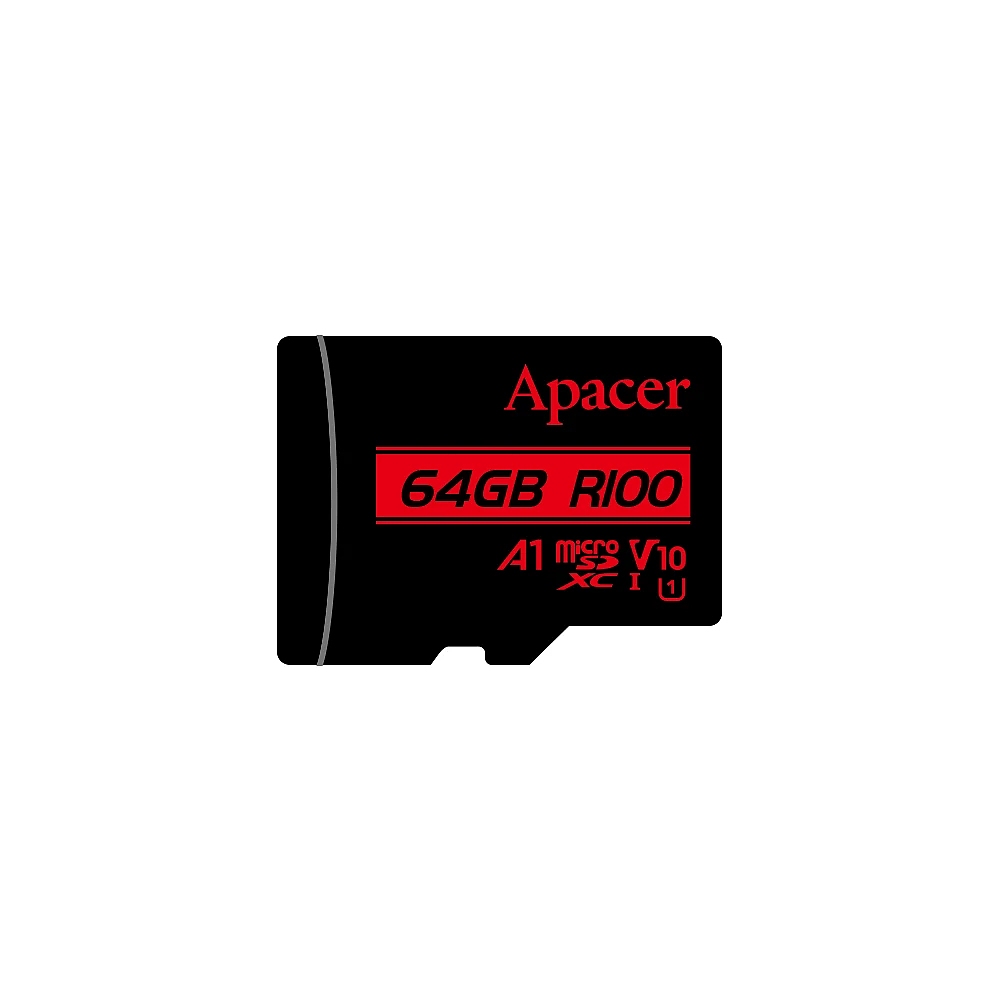 Apacer карта памет microSDXC 64GB UHS-I V10 A1, Adapter - AP64GMCSX10UB-R