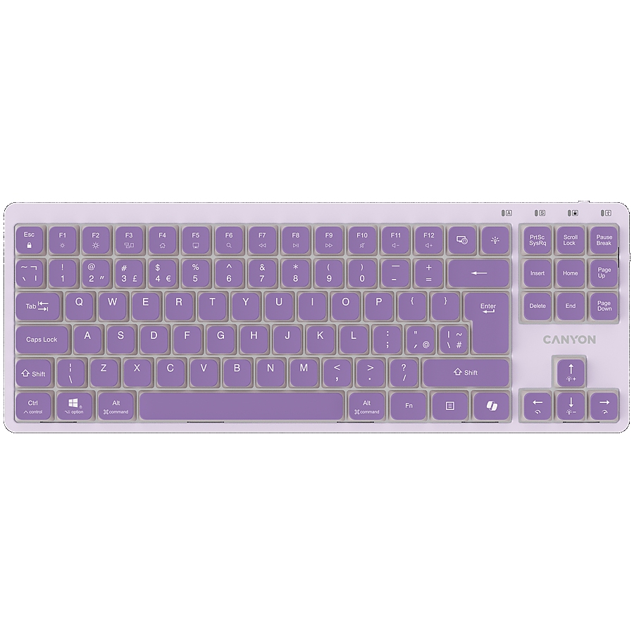 CANYON Keyboard OnType 10 Low Profile EN Wired Violet