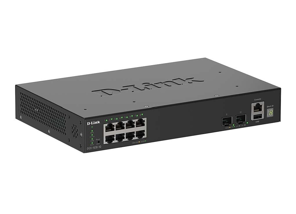 D-Link 8 Ports GE + 2 Ports 10G SFP+ Smart Managed Switch