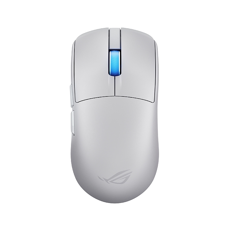 Asus ROG Harpe II Wireless Esports Gaming Mouse, 48g Lightweight, Symmetrical, AimPoint Pro 42K Optical Sensor, Optical Switches, 8K Polling, 5 Programmable Buttons, FPS Games (Moonlight White)