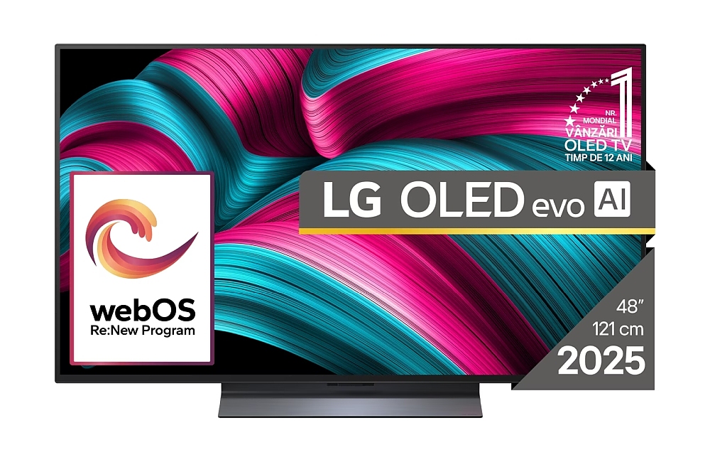 LG OLED48C51LA, 48" UHD OLED evo, 4K (3840 x 2160), DVB-C/T2/S2, Full Cinema Screnn, Alpha 9 AI 4K Gen8, 120Hz Native (VRR 144Hz), ThinQ AI, HDR10, VRR, NVIDIA G-SYNC, AMD FreeSync, Dolby Vision, Dolby Atmos, Wi-Fi 6, Bluetooth, HDMI, USB, Airplay 2, IC
