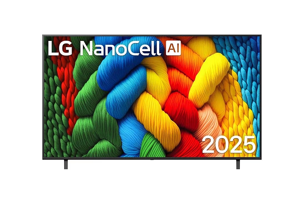 LG 75NANO80A3B, 75" 4K HDR Smart Nano Cell TV, 3840x2160, DVB-T2/C/S2, AI Alpha 7, HDR 10 PRO, webOS 25, ThinQ AI, VRR, ALLM, HGiG, WiFi, Clear Voice, AI Upscaling, Bluetooth, Hdmi e-ARC , CI, LAN, AirPlay2, Chromecast, 2 Pole stand, Black
