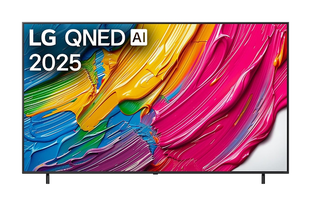 LG 86QNED80A3A, 86" 4K QNED HDR Smart TV, 3840x2160, DVB-T2/C/S2, Alpha 7 AI Processor, HDR10 / HLG, webOS 25 ThinQ, VRR / ALLM / HGiG, 4K Upscaling, WiFi 5, Voice Controll, Bluetooth 5.1, AirPlay 2, LAN, CI, HDMI, SPDIF, Google Cast, 2 pole Stand