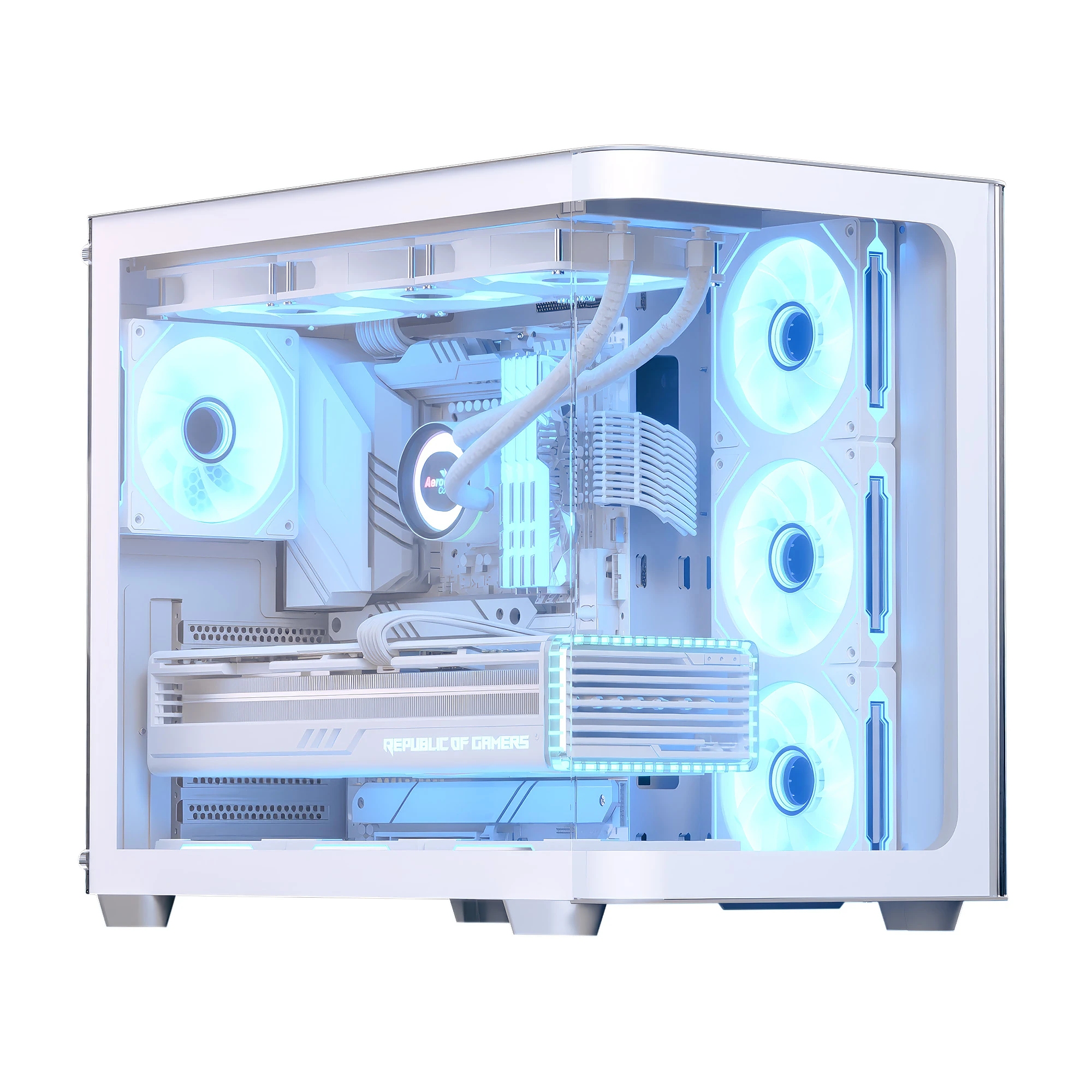 AeroCool кутия Case ATX - P500C-G-WT-v1 - 4 x 120 mm Infinity Mirror A-RGB