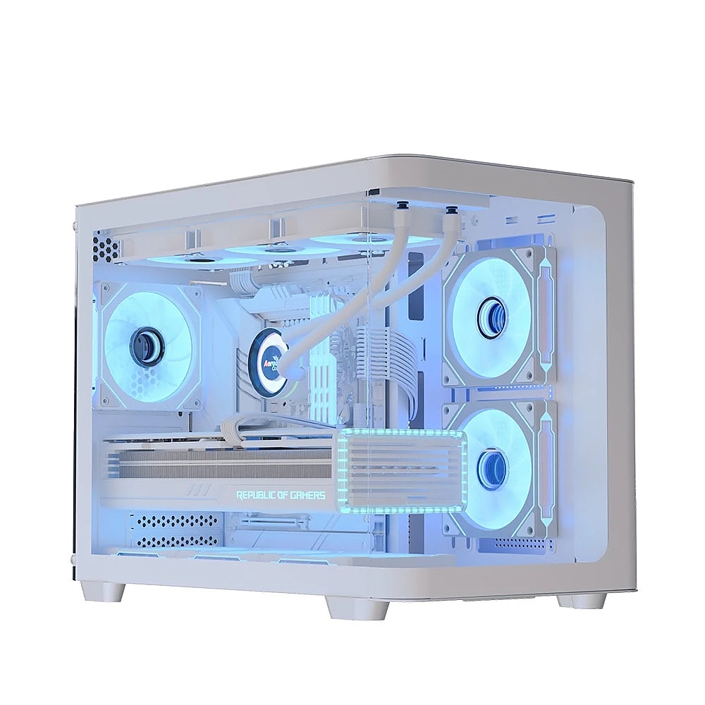 AeroCool кутия Case mATX - P300C-G-WT-v1 - 3 x 120 mm Infinity Mirror A-RGB