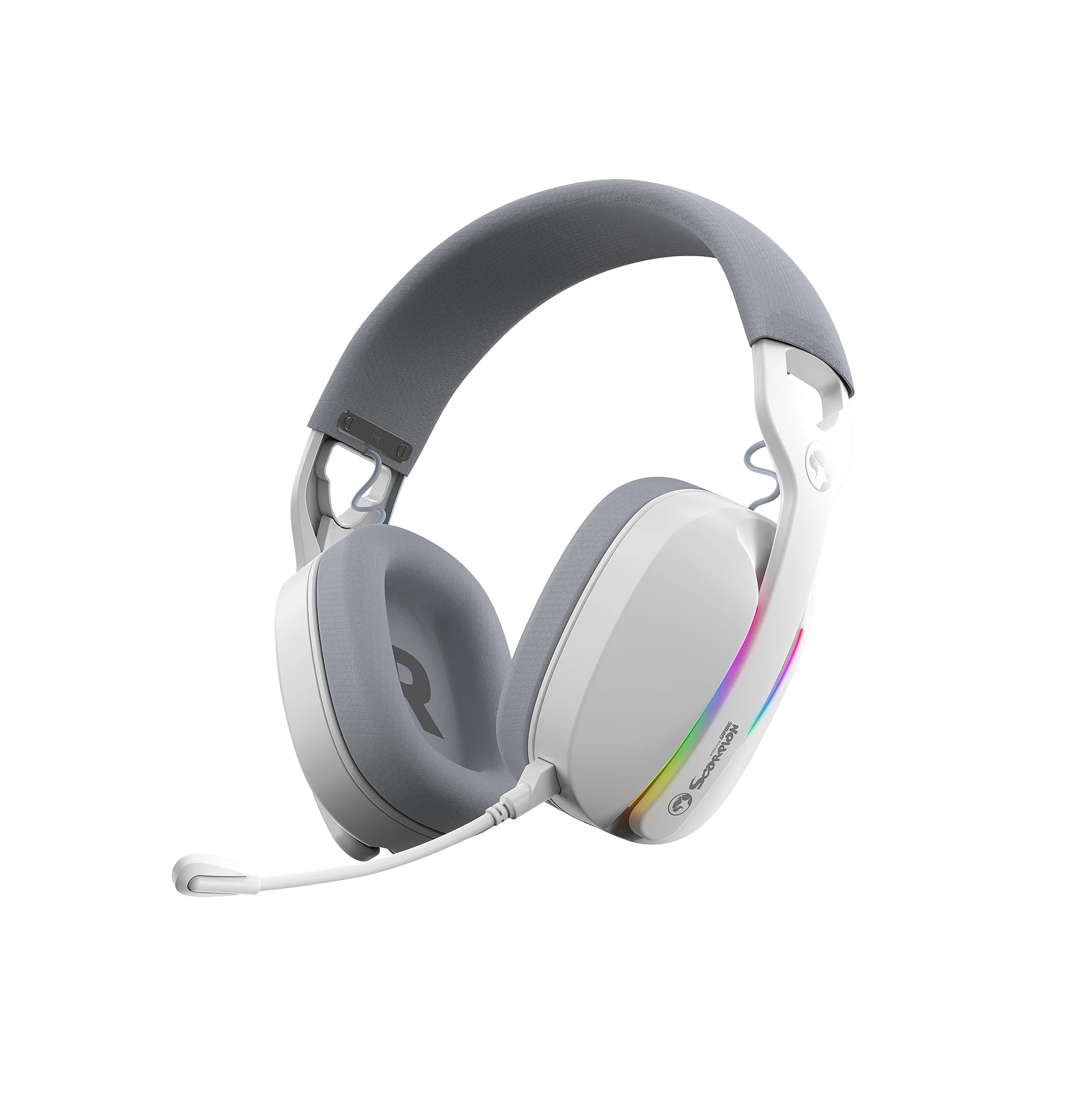 Marvo Геймърски слушалки Gaming Headphones Pulz 70S White - 7.1 RGB - MARVO-HG9086-WH
