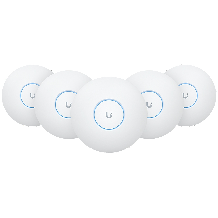 UniFi U7-Pro (5-pack) Wi-Fi 7 Access Point, 688 Mb/s at 2.4 GHz, 2880 Mb/s at 5 GHz, 5760 Mb/s at 6GHz