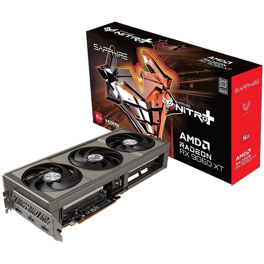 SAPPHIRE NITRO+ AMD RADEON RX 9060 XT GAMING OC 16GB DUAL HDMI / DP