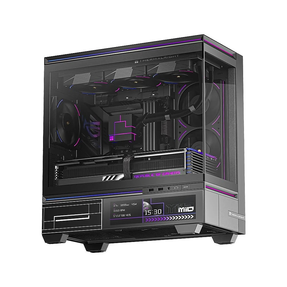 Thermalright кутия Case mATX - TL-M10 Black - 9.16 inch LCD Display, USB-C