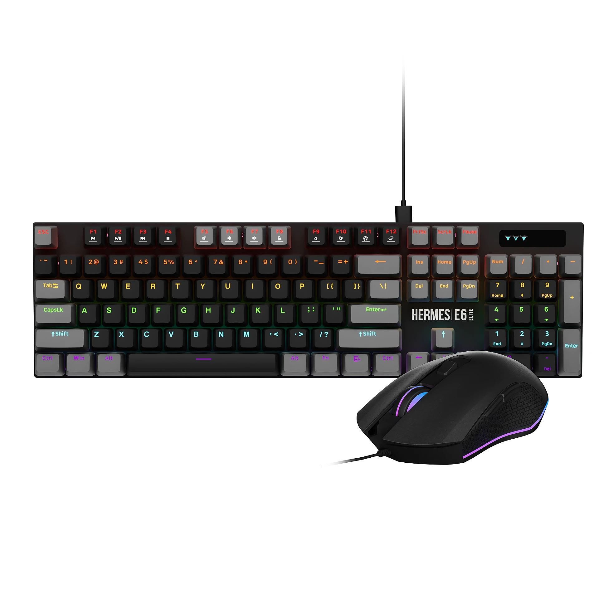 Gamdias геймърски комплект Gaming COMBO - HERMES E6 Elite 2-in-1 Combo - Mechanical Keyboard + Mouse