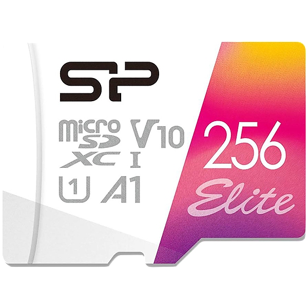 SILICON POWER 256GB Elite microSDHC/SDXC U1 V10 Full HD 1080p