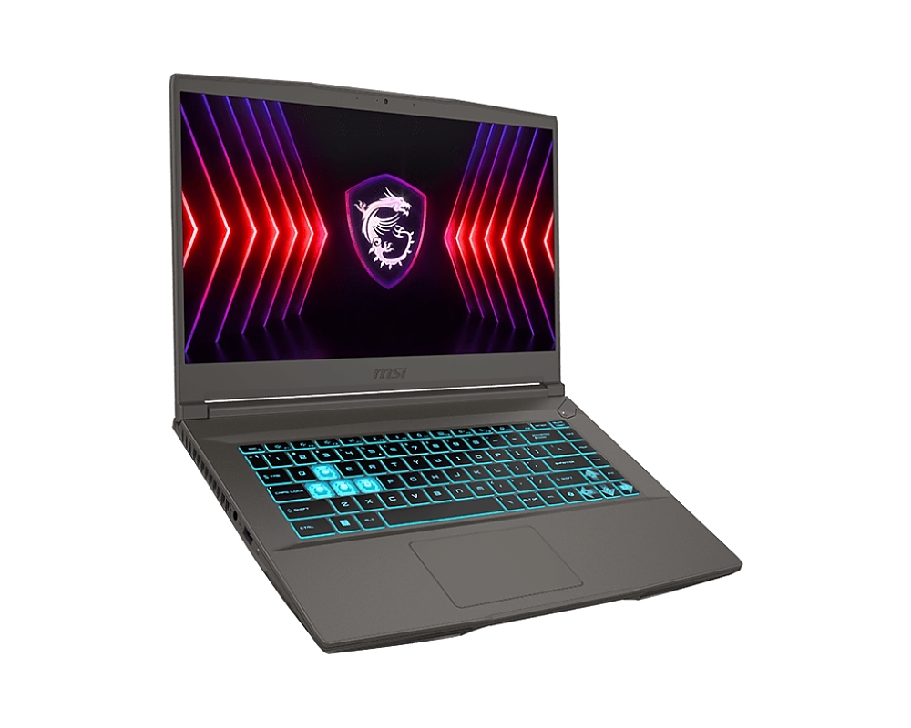 MSI Thin 15 B12UC, i5-12450H (8C/12T, up to 4.40 GHz, 12 MB), GeForce RTX 3050 4GB GDDR6, 15.6" FHD (1920x1080), 144Hz, IPS, 16GB RAM 2x8 (3200)MHz, 512GB PCIe Gen4x4 SSD, WiFi 6E, BT5.3, Backlit Kbd (Blue), NO OS, 52.4 Whrs, 1.86 kg