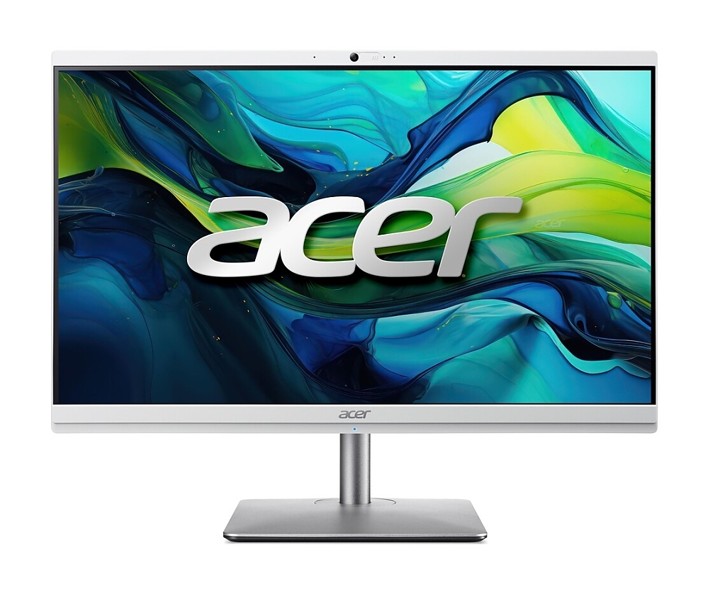 Acer Aspire C24-195ES, 23.8" FHD (1920x1080) AiO non touch, Intel Core Ultra 7 155U (up to 4.80GHz, 12MB), 16GB DDR5, 512GB + 1TB SSD M.2, no DVD, Intel Graphics, Kbd & Mouse Wireless, RJ-45, WiFi AX & BT, Height Adj., Win 11 Home, 3Y Warranty
