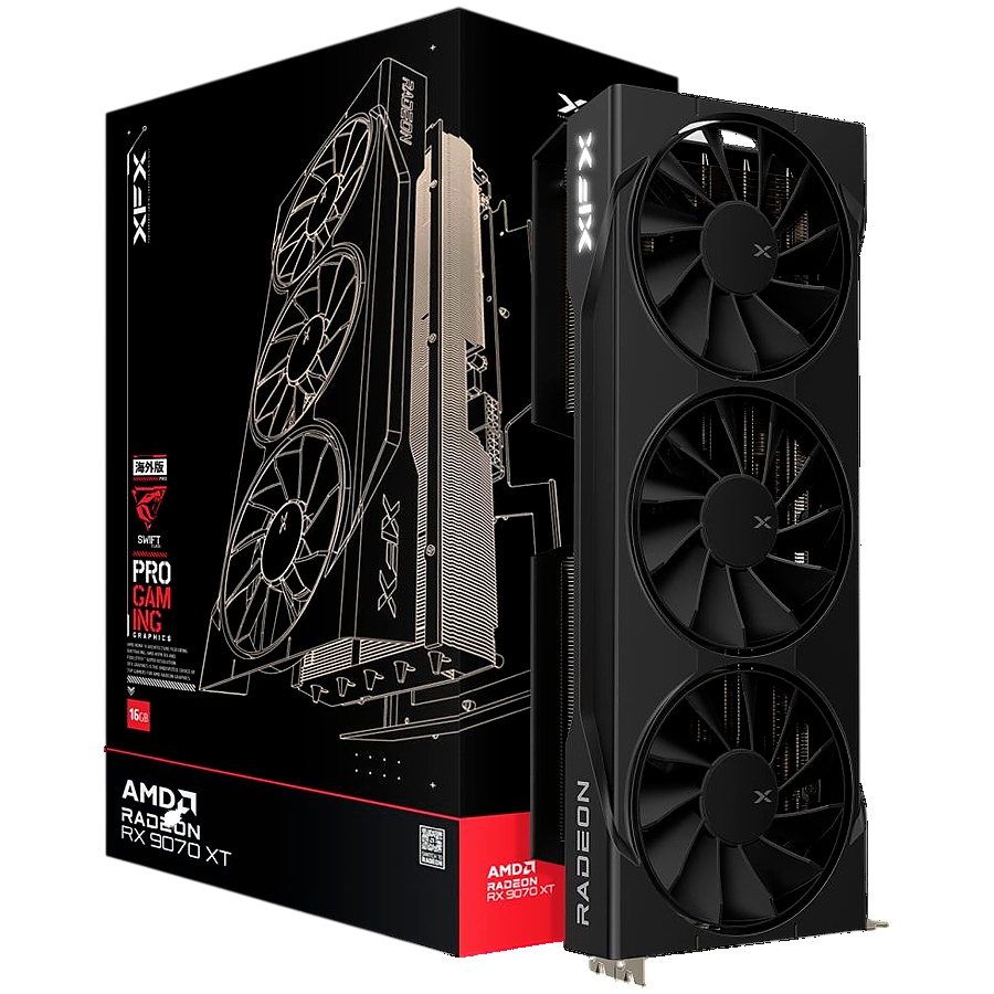 XFX Swift AMD Radeon RX 9070XT Triple Fan 16GB GDDR6 256-bit HDMI 3x DP, SI ONLY