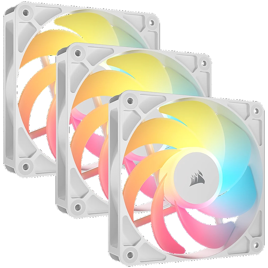 CORSAIR RS120-R ARGB White, 120mm ARGB Fan, Triple Pack
