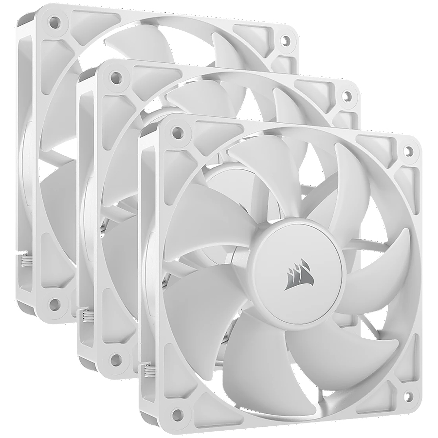 CORSAIR RS120 White, 120mm Fan, Triple Pack