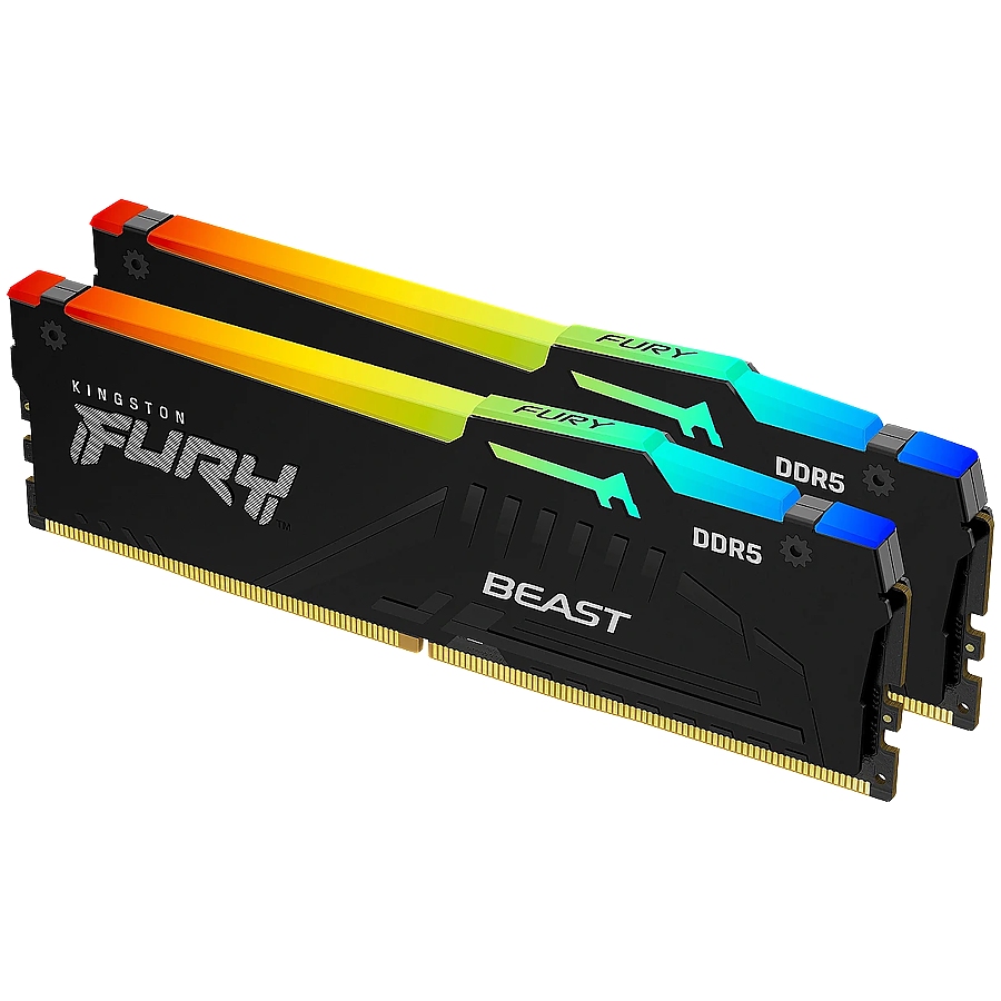 Kingston 32GB 6000MT/s DDR5 CL36 DIMM (Kit of 2) FURY Beast RGB EXPO