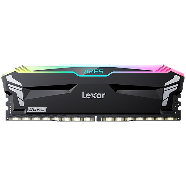 Lexar 32GB Kit (2x16GB) Ares DDR5 6000 CL32 1.35V heatsink, Non-RGB lighting, Dual pack, Black Color