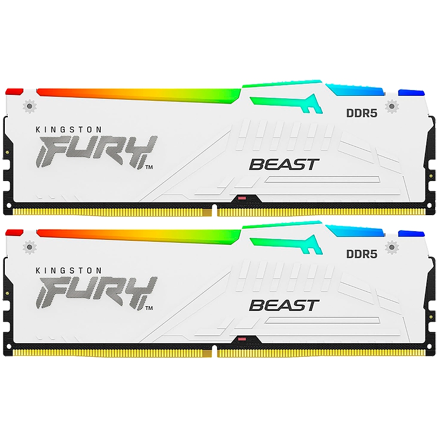 Kingston 32GB 6000MT/s DDR5 CL36 DIMM (Kit of 2) FURY Beast White RGB EXPO