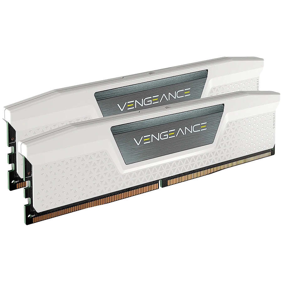 Corsair DDR5, 6000MT/s 32GB 2x16GB DIMM, Unbuffered, 36-36-36-76, Std PMIC, XMP 3.0, VENGEANCE DDR5 White Heatspreader, Black PCB, 1.35V
