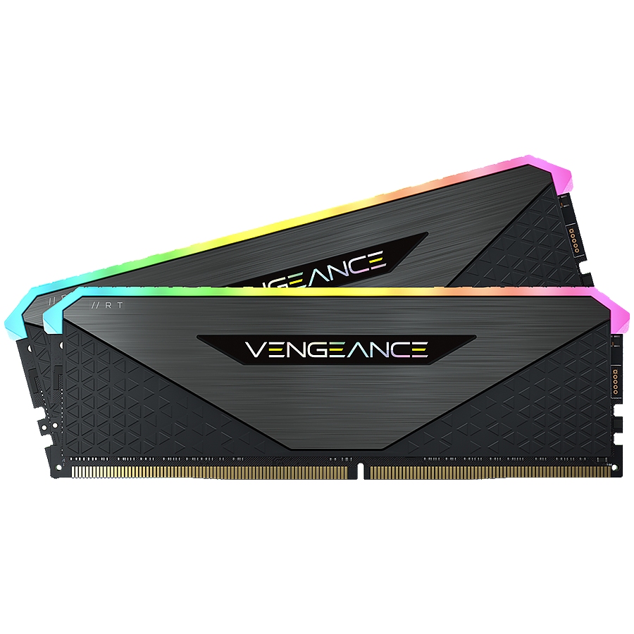 CORSAIR DDR5, 6000MT/s 64GB 2x32GB DIMM, 30-36-36-76, Std PMIC, AMD EXPO, VENGEANCE RGB DDR5 Black Heatspreader, RGB LED, 1.4V