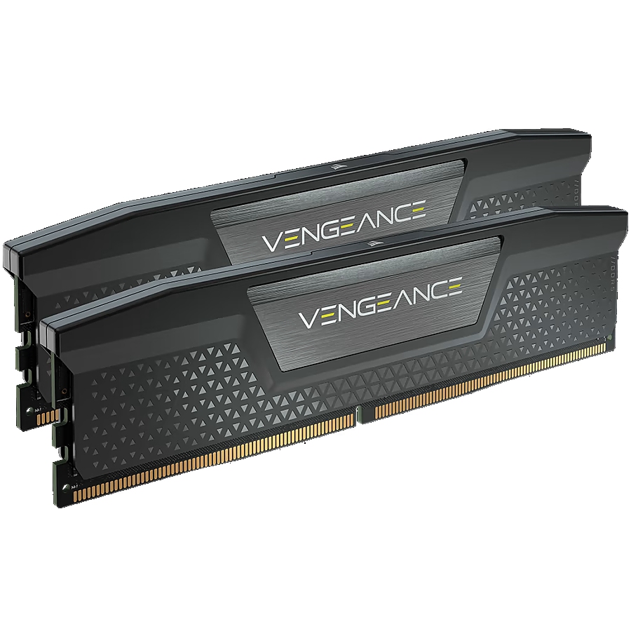 CORSAIR DDR5, 5600MT/s 32GB 2x16GB DIMM, 40-40-40-77, Std PMIC, XMP 3.0, VENGEANCE DDR5 Black Aluminium Heatspreader, High-performance PCB, 1.25V