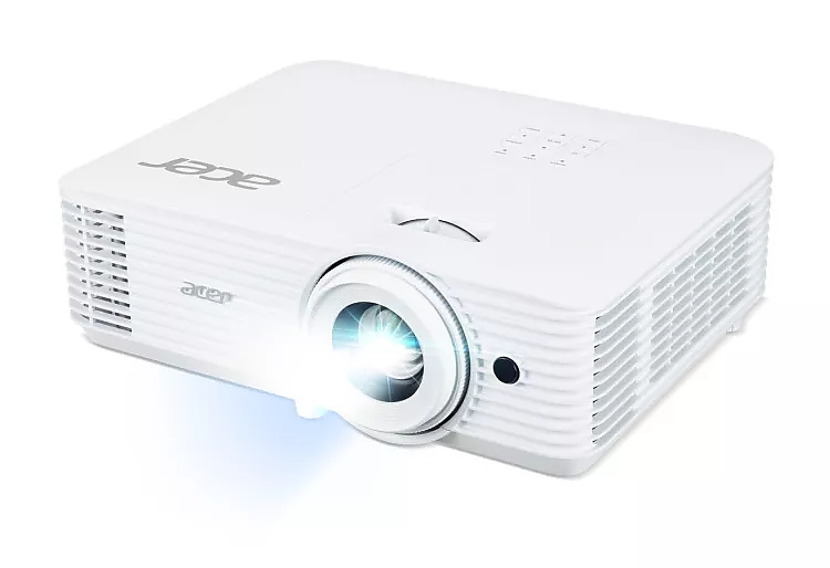 Acer Projector H6805BDa, DLP, 4K UHD (3840x2160), 4000 ANSI Lm, 20 000:1, 3D ready, HDR Comp., Auto Keystone, 24/7 oper., Low input lag, smart AptoidTV, 2xHDMI, VGA in, RS232, Audio in/out, 10W, 3.2Kg, Wireless dongle included, Bag, White + Acer T82-W01M