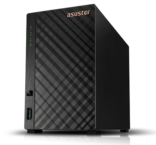 Asustor AS1202T, 2 bay NAS, Realtek RTD1619B, Quad Core, 1.7 GHz, 1GB DDR4 (not expandable), 2.5GbE x1, 3 x USB 3.2 Gen 1, WOW (Wake on WAN), System Sleep Mode, Black