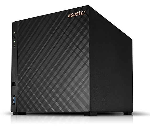 Asustor AS1204T, 4 bay NAS, Realtek RTD1619B, Quad Core, 1.7 GHz, 1GB DDR4 (not expandable), 2.5GbE x1, 3 x USB 3.2 Gen 1, WOW (Wake on WAN), System Sleep Mode, Black