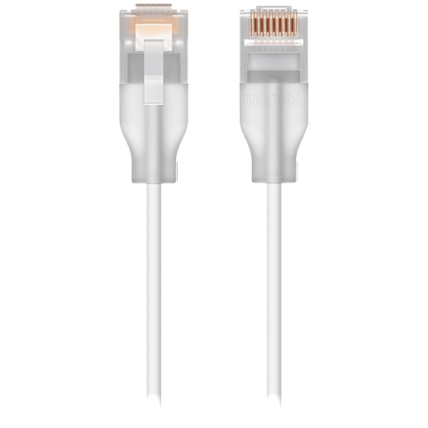 Ubiquiti UACC-Cable-Patch-EL-0.15M-W UniFi Etherlighting Patch Cable, Translucent booted RJ45 for optimal Etherlighting brightness, Outer diameter 2.5 mm