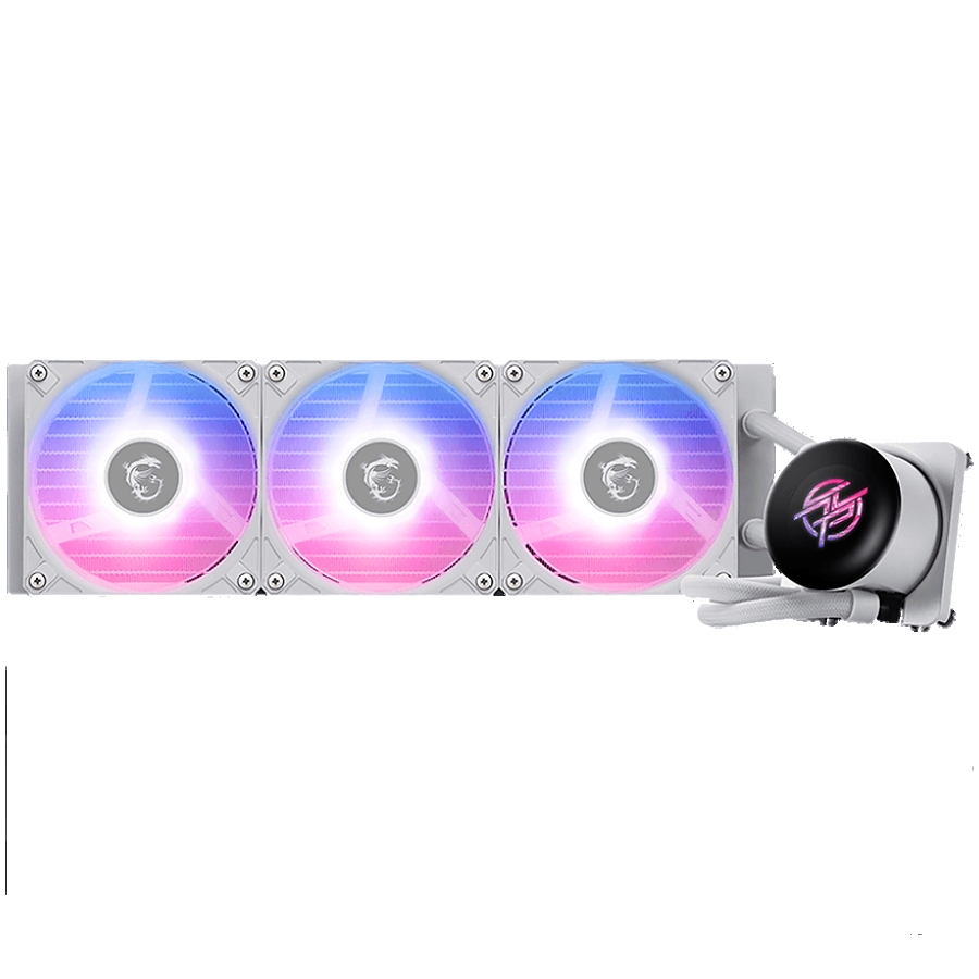 MSI MPG CORELIQUID P13 360 WHITE, 3x120mm Pre-installed CycloBlade 9 ARGB Daisy Chain Fans, 2.1-inch LCD screen, Copper Base, UNI BRACKET, Intel LGA 1700/1851, AMD AM5/AM4, 5Y Warranty