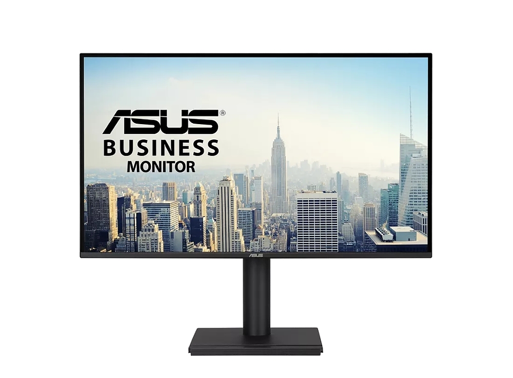 Asus VA27AQSE Business Monitor,27", IPS, QHD, 99% sRGB, Frameless, HDMI, DisplayPort, VGA, 1ms MPRT, Stereo Speakers, Low Blue Light, Flicker Free, Ergonomic Design, Black