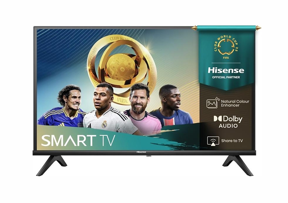 Hisense 40" A4Q, Full HD 1920x1080, DLED, HDR, HLG, DTS HD, Smart TV, WiFi, WiFi Direct, 2xHDMI, 2xUSB, LAN, CI+, DVB-T2/C/S2, Black