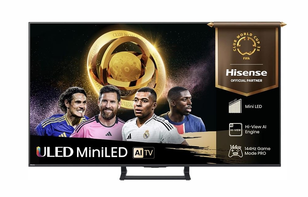 Hisense 55" E8Q, 4K Ultra HD 3840x2160, ULED, Quantum Dot,144 Hz,HDR 10+, HLG, Dolby Vision, DTS Virtual X, Smart TV, WiFi, Light Sensor, BT, Anyview Cast, 4xHDMI, 2xUSB, LAN, CI+, DVB-T2/C/S2, Singale Stand, Black
