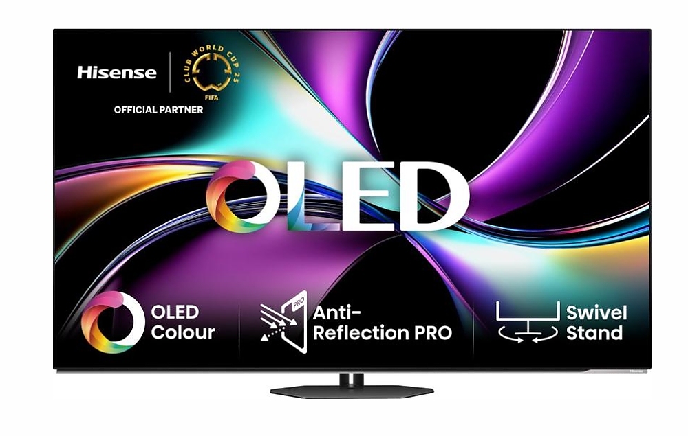 Hisense 55" A85Q, 4K UHD OLED Smart TV, 120Hz, 1000 nits,HDMI 2.1, Game Mode Pro, AMD FreeSync Premium, Dolby Vision IQ & Atmos, Bluetooth, Alexa Built-in, Black