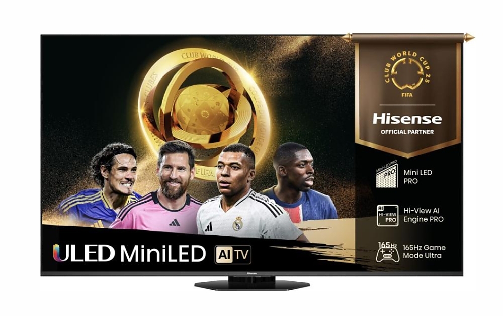 Hisense 55" U8Q, 4K Ultra HD 3840x2160, Mini Led Pro, FALD, Quantum Dot, 165Hz, IPS, HDR 10+, HLG, Dolby Vision IQ, Dolby Atmos, Smart TV,Light Sensor,WiFi 5GHz, WiFi Direct, BT, Anyview Cast, 3xHDMI, 2xUSB,1x USB (3.0) , LAN, CI+, DVB-T2/C/S2, Black