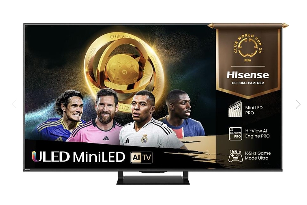 Hisense 65"U7Q Pro, 4K Ultra HD 3840x2160, ULED, FALD, Quantum Dot, 165Hz, IPS, HDR 10+, HLG, Dolby Vision IQ, Dolby Atmos, Smart TV, WiFi 5GHz, WiFi Direct, BT, Anyview Cast,light sensor,Solar Powered Remote, 4xHDMI, 2xUSB, LAN, CI+, DVB-T2/C/S2, Black