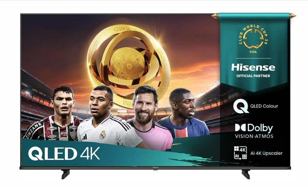 Hisense 75" E7Q, 4K Ultra HD 3840x2160, QLED, Quantum Dot, HDR 10+, HLG, Dolby Vision, DTS Virtual X, Smart TV, Light Sensor, WiFi Direct, BT, Anyview Cast, 3xHDMI, 2xUSB, LAN, CI+, DVB-T2/C/S2, Black